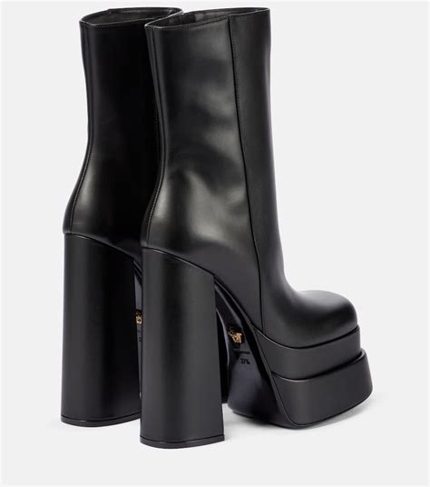 versace intrico leather ankle boots